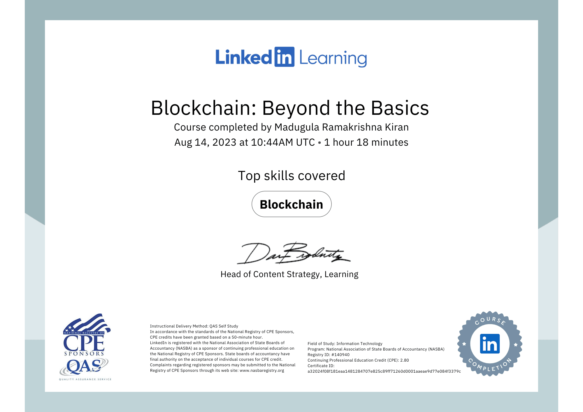LinkedIn Learning Credential